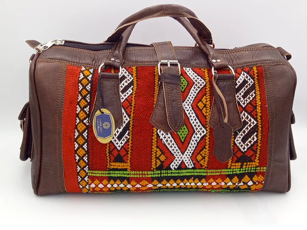 Vintage Kilim travel bag , Boho Style, Large weekender bag unisex, travel duffel bag